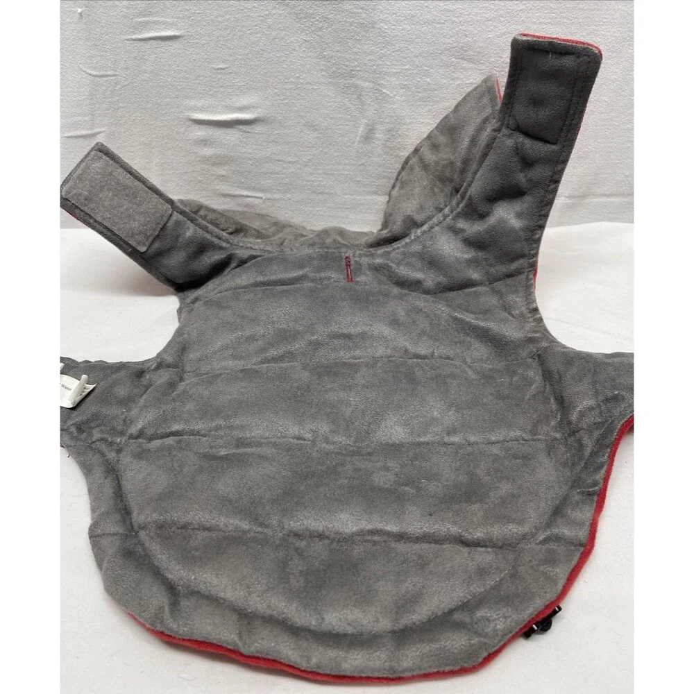 Friends Forever Dog Jacket Vest Red Suede Gray Suede Lining Size Medium NWOT